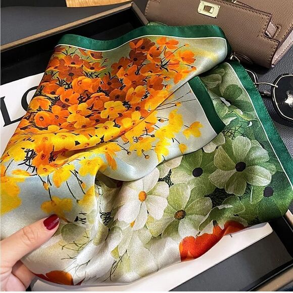 Floral garden Silk Scarf main image 5